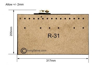 Living Flame gas fire - Rectangular inset fire tray - Image 7